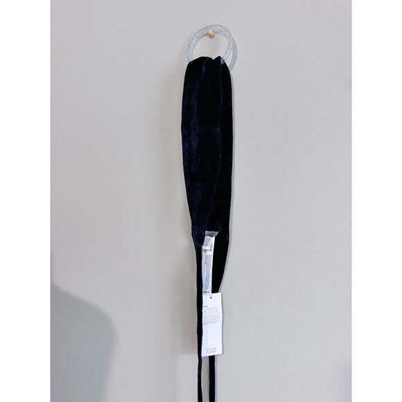 Eileen Fisher Velvet Wrap Belt Navy Blue Silk Blend Tie Waist Sash NWT SzM $78 main image 12